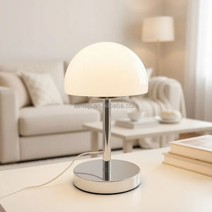 Ретро-настольная лампа-полусфера из стекла, создающая атмосферную подсветку для гостиной и спальни, прикроватное освещение, теплый декор - Product Image 2