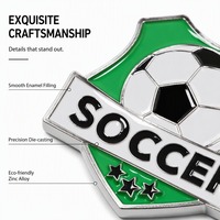 Pin de solapa de esmalte suave de aleación de zinc, con diseño de trofeo de fútbol del Campeonato, recuerdo para aficionados, venta al por mayor