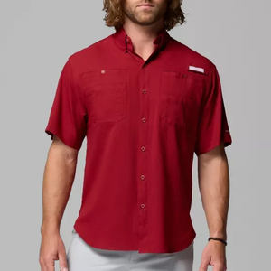 เสื้อเชิ้ตตกปลาพิมพ์ลายฮาวายแบบมีฮู้ดติดกระดุม น้ำหนักเบา ระบายอากาศได้ดี ลายปลาทูน่าสดใส สไตล์บาหลี ป้องกันรังสียูวี - Product Image 1