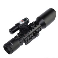 Téléobjectif de visée tactique en promotion avec laser vert ou rouge, rechargeable par USB, réglable 3-10x pour la chasse et le tir sur rail de 11/20 mm