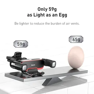 <span class=keywords><strong>Baseus</strong></span>-Soporte de metal para teléfono de coche, soporte flexible para ventilación de aire de coche, soporte para teléfono móvil, soporte para iPhone Samsung Gravity - Product Image 3