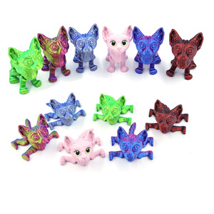 Figurine de chat sans poils imprimée en 3D, jouet réaliste, figurine de chaton en plastique articulée et mobile, pour les jeunes de 15 à 35 ans - Product Image 4