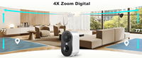 Caméra intelligente sans fil Wi-Fi DK334 UBOX APP 3MP 2K pour intérieur/extérieur, caméra de surveillance, mini caméra