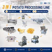 Automatische diepvriesfrietverwerkingslijn roestvrij staal |   Apparatuur voor het produceren van aardappelchips voor fastfoodfabrieken