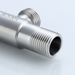 Robinet d'angle Zimani en acier inoxydable 304, filetage mâle standard 4 points pour la plomberie - Product Image 1