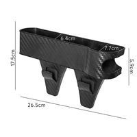 Plateau de rangement universel pour l'espace entre les sièges de voiture, texture fibre de carbone, pour berline et fourgonnette, organisateur d'objets divers pour la conduite quotidienne, vente en gros