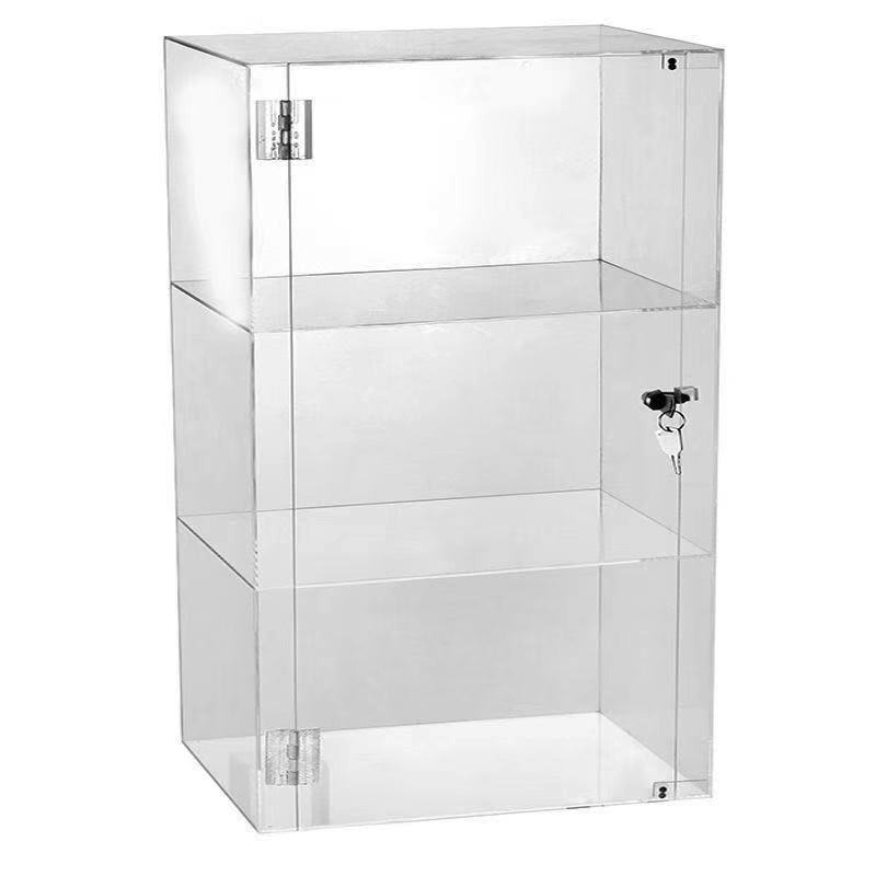 Vitrine acrylique transparente personnalisée, vitrine acrylique transparente avec serrure