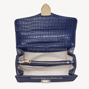 Sacoche à poignée supérieure en cuir végan croco avec logo personnalisé, sacoche classique pour femmes, sac à main à bandoulière pour femmes - Product Image 4