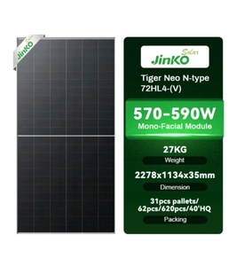 U.S Jinko Panneaux solaires 400W 450W 500W 580W 590W 650W 700W Système de puissance de panneau solaire bifacial Panneau solaire de Las Vegas de type N - Product Image 2