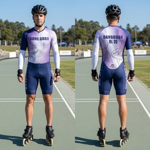 Uniforme de Patinaje de Velocidad con Estampado por Sublimación, Diseño Personalizado, Ropa Deportiva Transpirable de Poliéster para Competencia y Entrenamiento Diario - Product Image 4