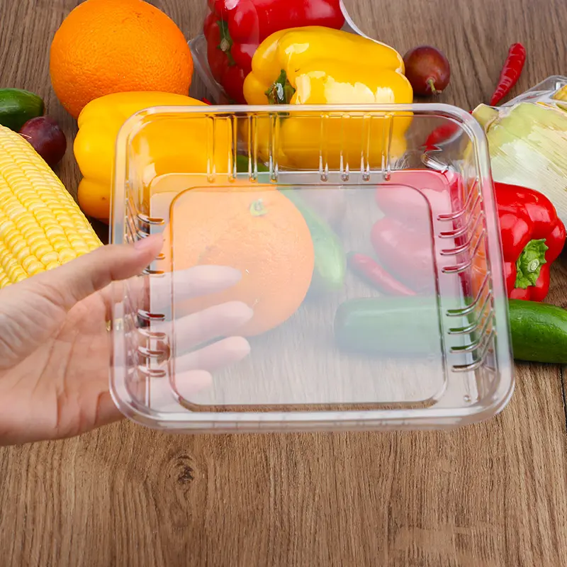 Disposable Plastic Clear Pet Packing Food Trays For Meat And Fruit