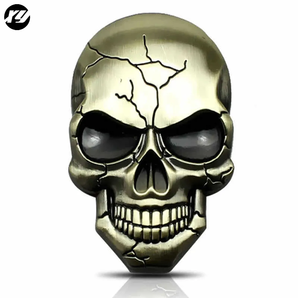 Galvani siertes Zeichen Körper Logo Außen zubehör Modifizierter Teufel Metall Ghost Head Death Skull Auto Aufkleber
