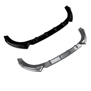 Audi Q5 FY Sline Front Bumper Lip Splitter 2020-2024 Piano Black Carbon Fiber Texture Exterior Modification - Product Image 5