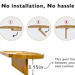 Huicheng Wooden <b>Snack</b> <b>Tray</b> With Cup Holder Multifunctional Serving <b>Tray</b> For Home Use - Product Image 3