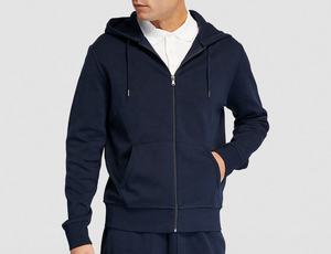 Sudadera con capucha y cremallera completa ajustada de alta calidad para hombre, ropa de calle de algodón con estampado, moda de invierno, directo del fabricante - Product Image 5