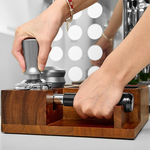 Contenedor multifuncional de madera maciza para posos de café, soporte para portafiltro, caja de almacenamiento para accesorios de máquina de café - Product Image 3