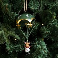 Metall-Fallschirm-Weihnachtsglocken-Ornamente, Weihnachtsmann, Schneemann, Rentier, Eisenanhänger für Weihnachtsbaum, Hängedekoration, Feiertagsdeko, Geschenk