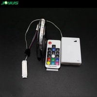 Bande lumineuse LED à piles 1m pour rétroéclairage TV 5050 30 LED/m 5V RGB 1M avec télécommande RF 17 touches IP20 Décoration