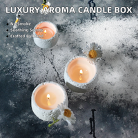 Elegante caja de regalo de vela perfumada con Aroma transfronterizo creativa de gama alta favores de cumpleaños adorno cilíndrico de cera de soja al por mayor