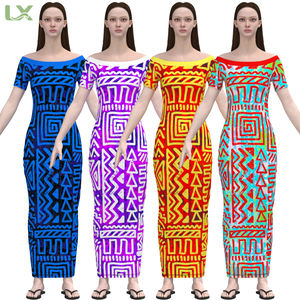 Abito polinesiano estate stampa etnica hawaiana modello design <span class=keywords><strong>abbigliamento</strong></span> traspirante tribale - Product Image 2