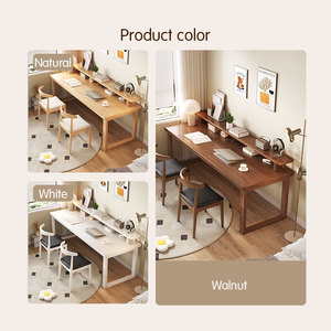 Home Schlafzimmer Wohnzimmer Computer Schreibtisch Moderne weiße Walnuss natürliche Holz Computer Schreibtisch für Büro mit abnehmbaren Bücherregal - Product Image 6