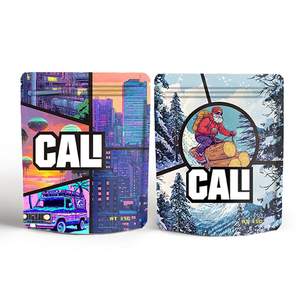 Sacs Mylar personnalisés anti-odeur 3,5g 7g 14g 28g pour emballage de biscuits et bonbons gélifiés Cali Pack 1 oz - Product Image 3