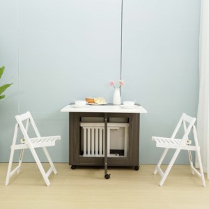 Bàn Ẩn Hiện Đại Bộ Bàn Ăn Thực Tế Với 4 Ghế Cho Phòng Ăn - Product Image 3