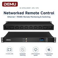 Unité de distribution d'alimentation ATS 1U pour centre de données, 16A 4000W, 8 prises C13 C19, Ethernet RS485, alimentation redondante pour rack informatique