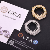 Boîtier de montre en laiton serti de diamants VVS Moissanite pour Casio G-Shock GA2100, compatible avec les pièces de montre en or et argent, vente en gros