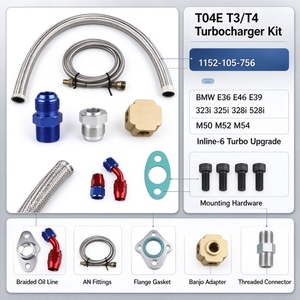 Kit de turbocompresseur T04E T3/T4 1152-105-756 pour BMW <span class=keywords><strong>E36</strong></span> E46 E39 323i 325i <span class=keywords><strong>328i</strong></span> 528i M50 M52 M54 Inline-6 Kit de mise à niveau du <span class=keywords><strong>turbo</strong></span> - Product Image 4