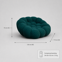 Fauteuil nuage individuel, chaise longue en mousse haute densité pour salon, chambre à coucher, coin lecture, adultes