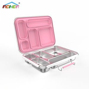 Oumeng กล่องข้าวสแตนเลสสำหรับเด็ก, กล่องอาหารกลางวันปราศจากสาร BPA - Product Image 2