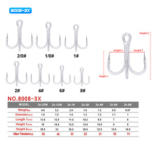 Vissen — hameçon de pêche OEM, triple Tension <span class=keywords><strong>Max</strong></span> 3X, 11KG, pêche en acier à haute teneur en carbone - Product Image 4