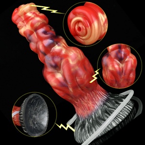 YOCY Big Wolf Dog <b>Dildo</b> Ejaculation Sex Toy for Adult G-Spot Stimulate 6.6CM Thick Knotted Massager Animal Penis With Suction - Product Image 1