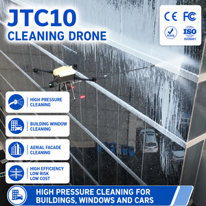 Drone de nettoyage haute pression UAV avec pulvérisation ciblée et contrôle à distance pour l'entretien des fenêtres des immeubles de grande hauteur et des infrastructures urbaines - Product Image 1