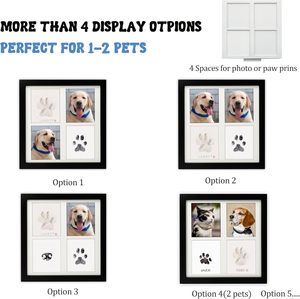 Kit d'empreintes de pattes en encre et argile avec tampon encreur Clean-Touch pour chien et chat, pour la création de grands cadres photo en bois souvenir, vente en gros - Product Image 6