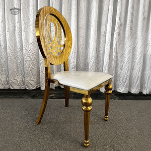 Silla de Boda Moderna de Lujo en Acero Inoxidable Dorado para Comedor, Sala de Estar, Eventos, Muebles Comerciales para Hoteles - Product Image 4