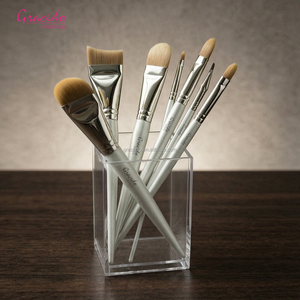 Juego <span class=keywords><strong>de</strong></span> 7 <span class=keywords><strong>brochas</strong></span> <span class=keywords><strong>de</strong></span> <span class=keywords><strong>maquillaje</strong></span> ultrafinas y curvadas Gracedo OEM, con cerdas <span class=keywords><strong>de</strong></span> nailon, mango <span class=keywords><strong>de</strong></span> madera y virola, para base y mascarilla. - Product Image 3