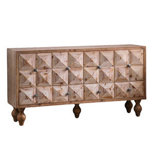 Buffet en bois massif de style américain, armoire de rangement artisanale pour salon, entrée, chambre - Product Image 5