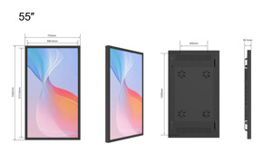 Ngoài trời IP66 hiển thị thời tiết 43 inch 1080p IPS AG Glass <span class=keywords><strong>LCD</strong></span> màn hình ánh sáng mặt trời có thể đọc được Bảng điều chỉnh quảng cáo biển quảng cáo kỹ thuật số biển - Product Image 3