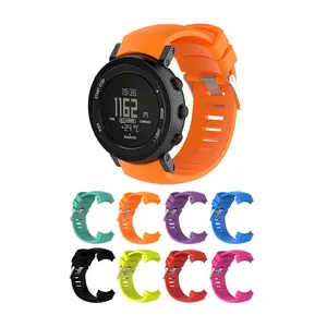 Suunto Core ALU สายนาฬิกายางสีดำ,อะไหล่สายนาฬิกาสำหรับ Suunto Core พร้อมเครื่องมือ