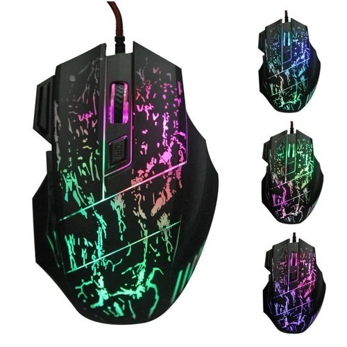 Ergonomic Mini Waterproof Optical 3D RGB Backlit 3-Button Gaming Mouse USB Wired High DPI LED for Laptop/Desktop Both Hands