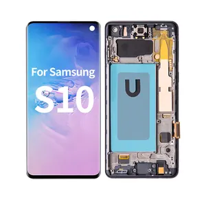 Pantalla lcd para samsung galaxy s10, repuesto de pantalla original, lcd