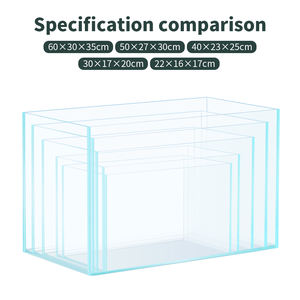 Tanque de aquário de tamanho grande personalizável, tanque de aquário com baixo teor de ferro e vidro transparente, tanque de água salgada para peixes - Product Image 2