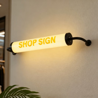 Kit de boîte lumineuse ronde en acrylique, éclairage latéral LED, panneau publicitaire extérieur étanche, petite boîte lumineuse publicitaire LED