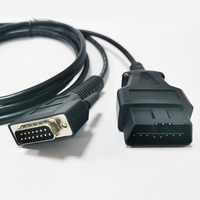 Adaptador de Interfaz OBD II J1962 Personalizado al por Mayor, Hembra a Macho a D-sub DB15 Macho, Divisor de 3 Vías, Cable en Y para Diagnóstico de Automóviles
