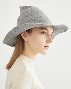 Sombrero de Bruja de Lana para Halloween, Decoración Festiva para Mujeres, Sombrero de Mago y Bruja de Moda, Sólido y Diversificado - Product Image 3