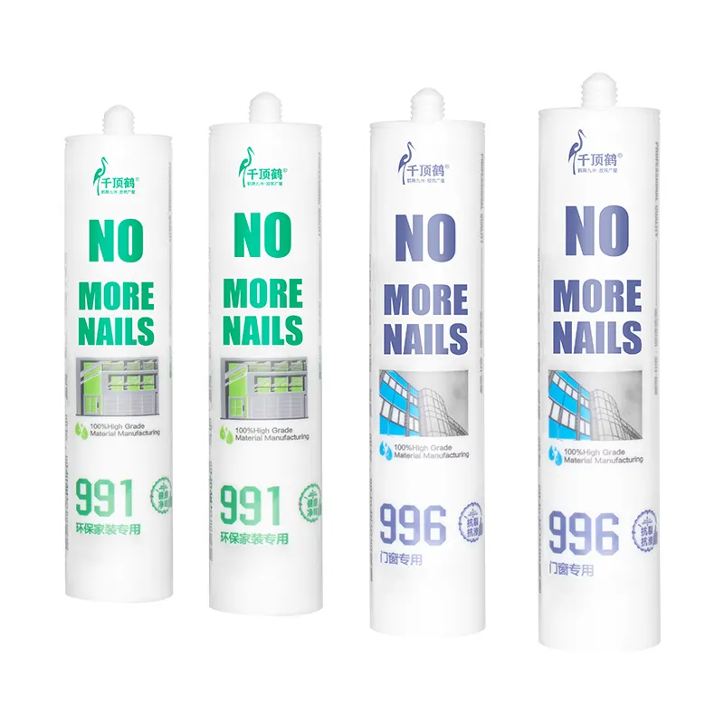 Superior Adhesion No More Nails Liquid Chrome Nails Adhesive Silicone Sealant For Glass Window Instead Of Nail