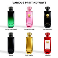 Flacon de parfum en verre à brume fine de 100ml de conception spéciale de luxe avec fond unique et boîte-cadeau pour parfum masculin et féminin