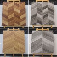 Versailles Retro Parquet Fish Bone Wood Tile 600x600 Antidérapant Tout en céramique pour la vie moderne Carreau en bois massif pour haut de gamme